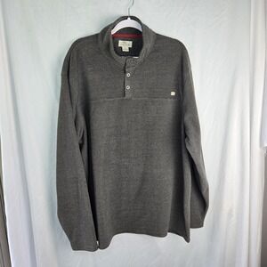 Bob Timberlake Pullover Sweater Mens 2XL Gray Textured Utility Gorpcore Outdoors